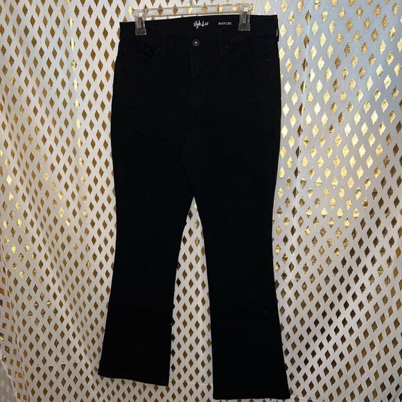 Style & Co black bootleg jeans pants flared bootcut size 8 - Picture 1 of 4